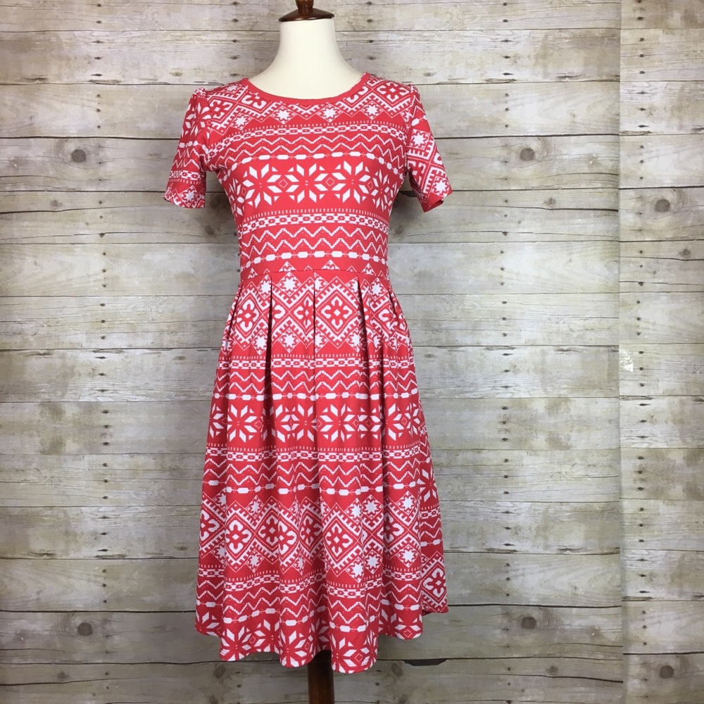 LuLaRoe Amelia Dress Fit & Flare Sz. Medium